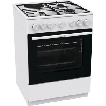 Gorenje GK6B43WD Κουζίνα 71lt με Εστίες Φυσικού Αερίου & Ρεύματος Π60εκ. Λευκή Gorenje GK6B43WD Κουζίνα 71lt με Εστίες Φυσικού Αερίου & Ρεύματος Π60εκ. Λευκή
